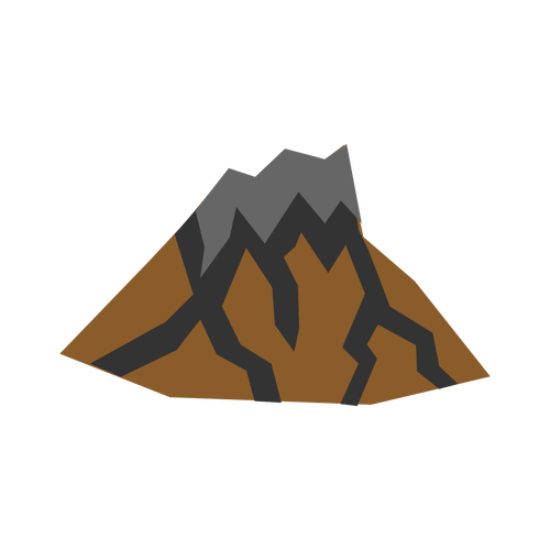 Vulkan-Vektor-Skizze