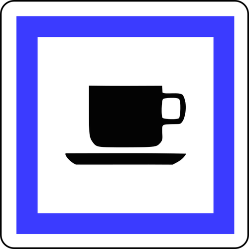 Símbolo de pausa e café