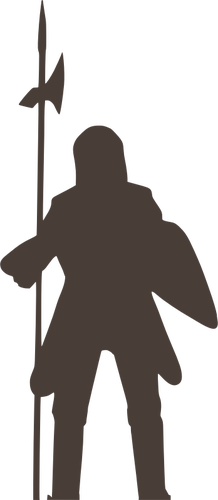 Рыцарь силуэт векторное изображение
