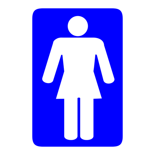 女性トイレのサイン ベクトル図面
