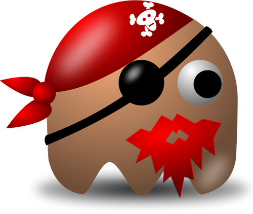 Ilustracja wektorowa króla piratów w kształcie padepokan