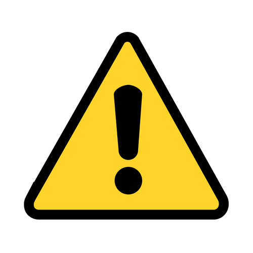 Vector símbolo de advertencia