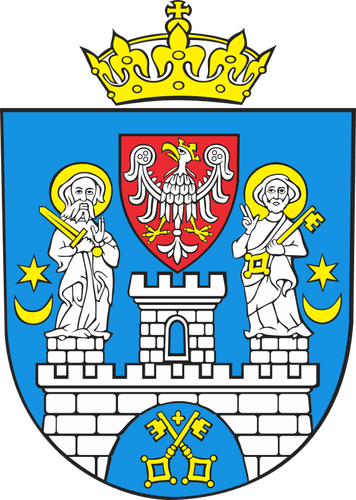 Dessin des armoiries de la ville de Poznan vectoriel