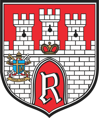 איור וקטורי של סמל העיר ראדום