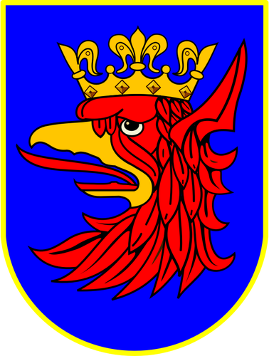 Ilustração em vetor de brasão de armas da cidade de Szczecin