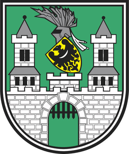 Gráficos vectoriales de escudo de la ciudad de Zielona Gora