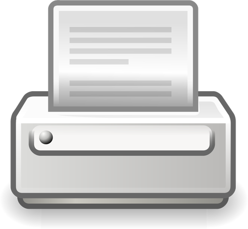 Clipart vetorial do velho estilo ícone de impressora do PC