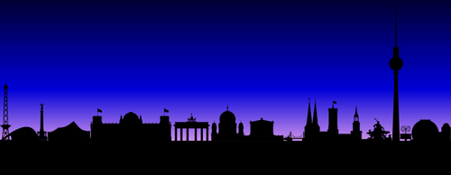 Vector images clipart de skyline de Berlin