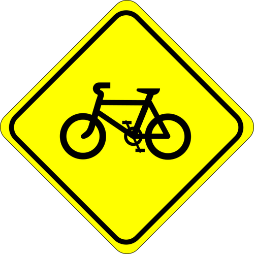 Señal de tráfico para bicicletas