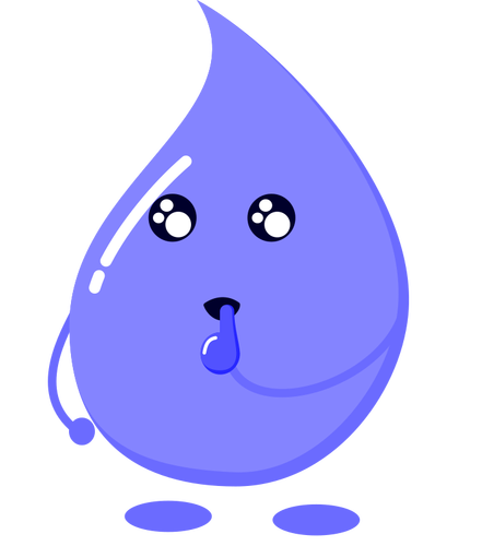 Kapka vody fialová