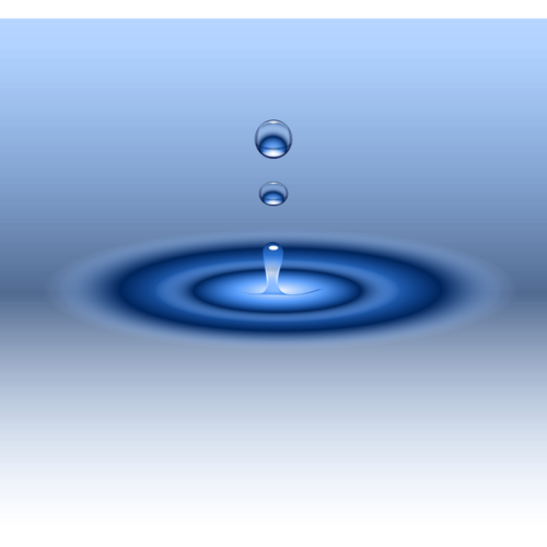 Капля воды рябь векторное изображение