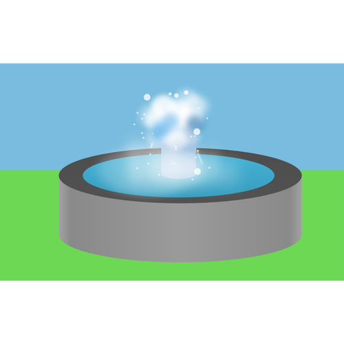 Vodní fontána vektorový obrázek