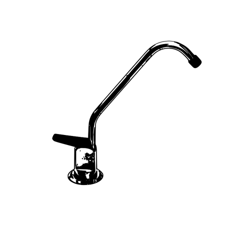 Monocrom apa robinet vector illustration