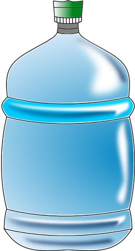 בקבוק מים כחול בתמונה וקטורית