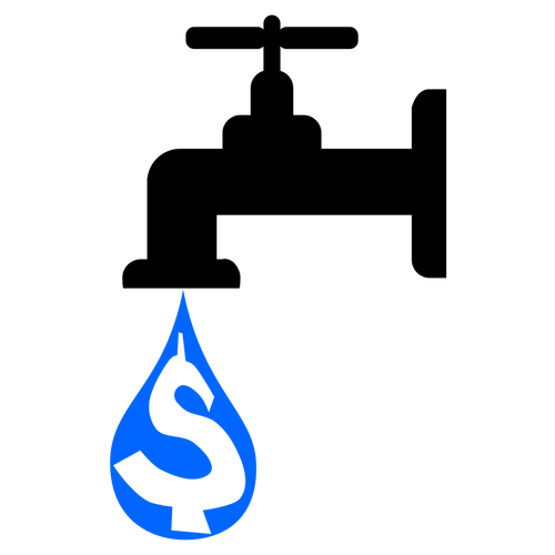 Vatten kostar vektor illustration