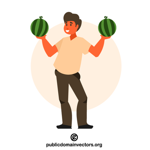 Säljare av vattenmelon