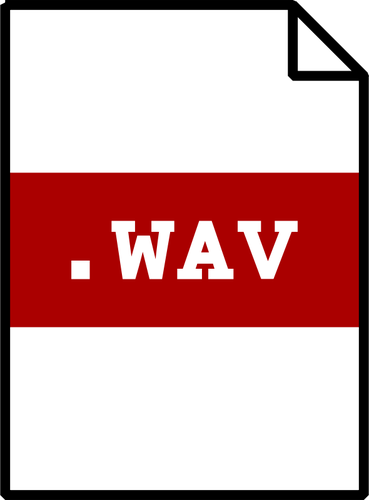 Vektorgrafikk utklipp av wav fil type datamaskin-ikonet