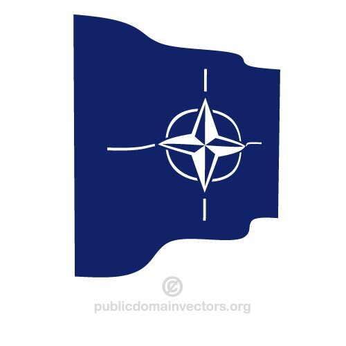 Macha flagą wektor NATO