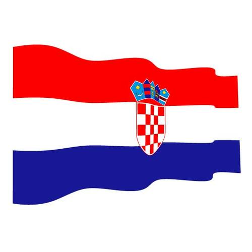 क्रोएशिया की लहरदार झंडा