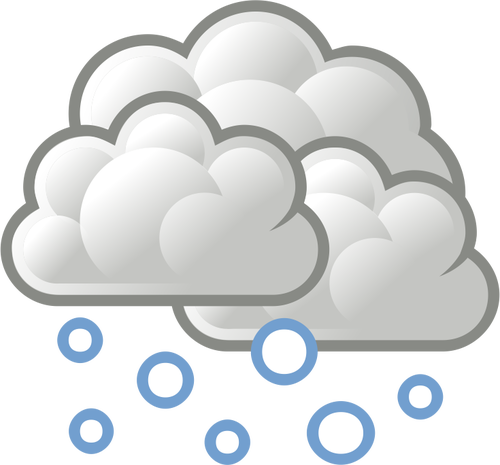 Color weather forecast icon for snow vector image