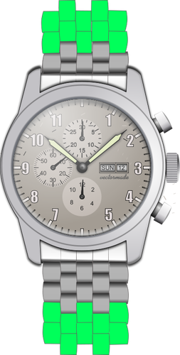 Horloge met chronometer vector afbeelding