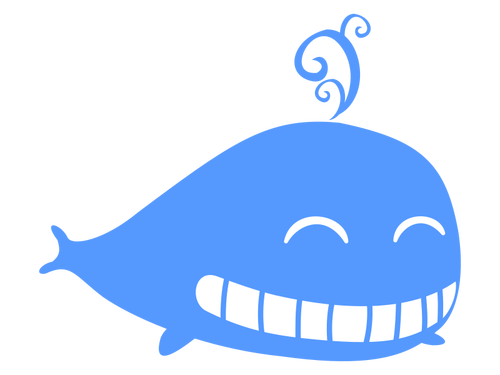 Imagem de banda desenhada de baleia azul