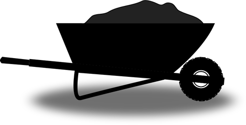 Kruiwagen silhouet vector afbeelding