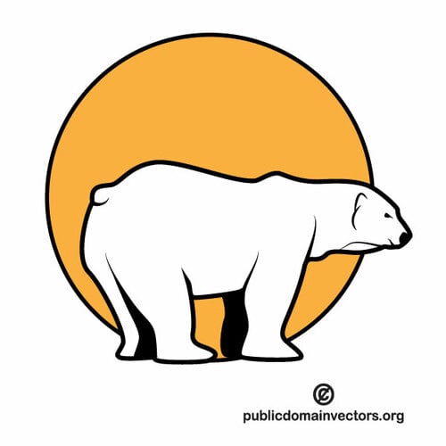 Polar bear vector clip art