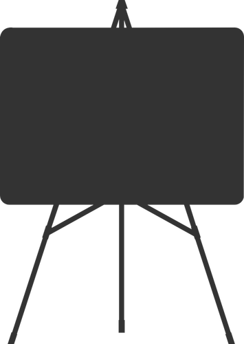 Graphiques vectoriels silhouette de blackbaord avec stand