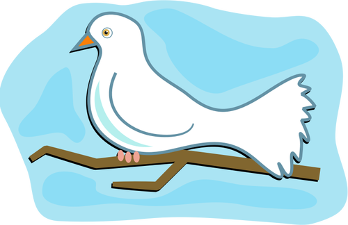 Bílá holubice obrázek