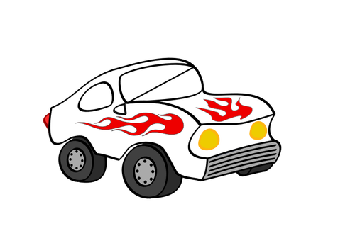 Мультфильм спортивный автомобиль векторное изображение
