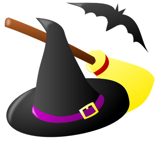 Kleur van Halloween hekserij vectorillustratie