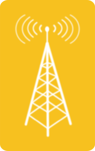 Ilustração em vetor do símbolo de acesso Wi-Fi azul