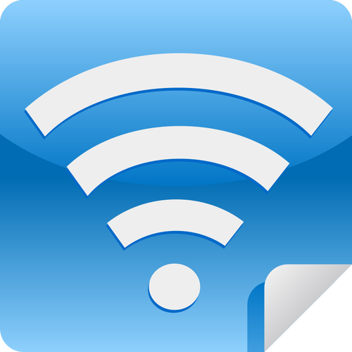 Wi-fi tecken klistermärke vector bild