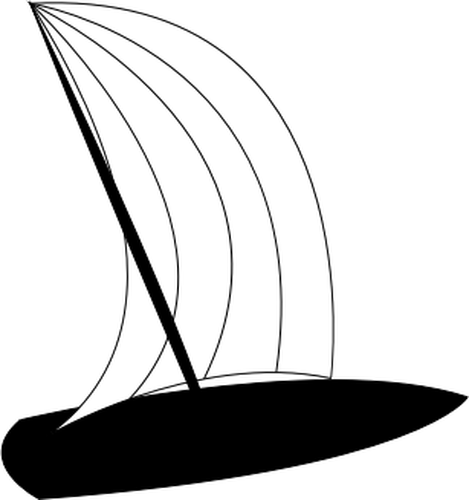 Imagen vectorial del tablero de windsurf