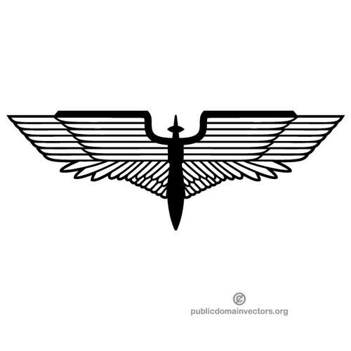 Vleugels symbool glinsterende clip art