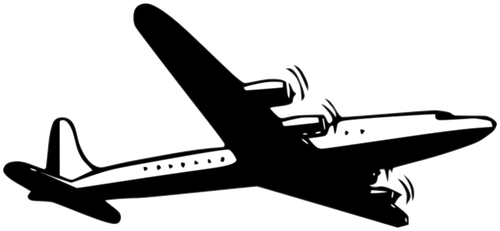 Immagine vettoriale di elica aereo di linea