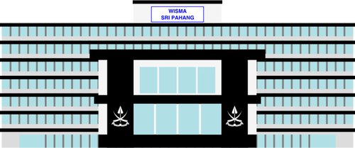 Wisma Sri Pahang vektor ilustrasi