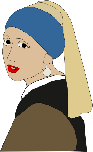 Meisje met een Pearl Earring vector graphics