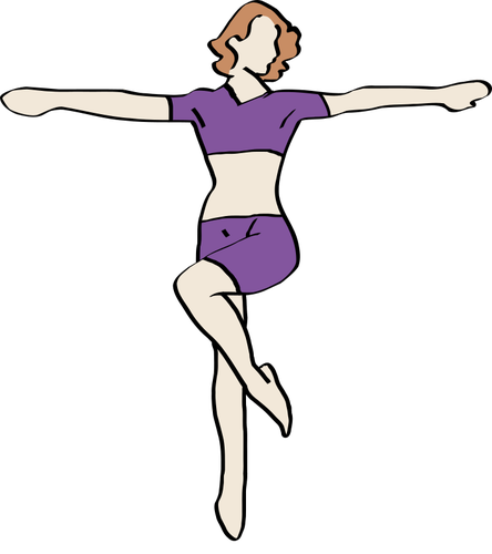 Vrouw dansende vector afbeelding