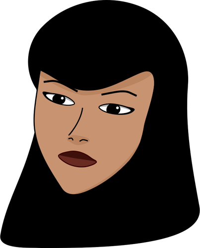 Illustration vectorielle de femme avec une tête couverte
