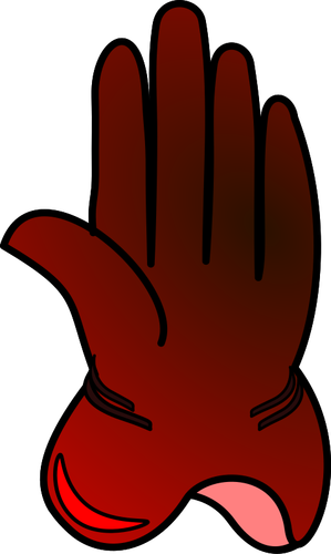 Wektor rysunek czerwony lewej rękawicy