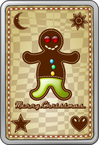 صورة متجهة من بطاقة عيد الميلاد كعكة سعيدة