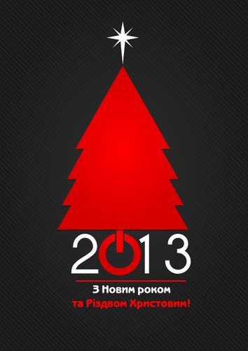 खुश नए वर्ष 2013 कार्ड वेक्टर छवि