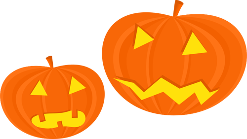 Halloween pumpkins küçük resimleri vektör