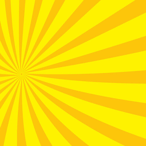 放射状の黄色い太陽光線