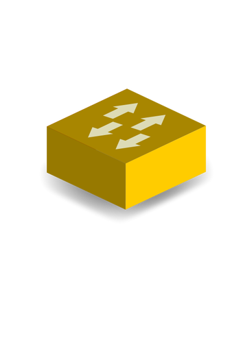Keltainen kytkin vektori ClipArt