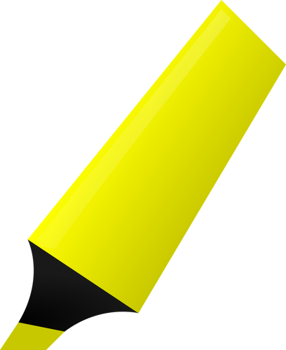 Vektorbild av gul överstrykningspenna