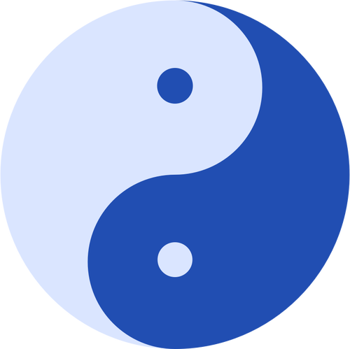 Blauen Yin und Yang