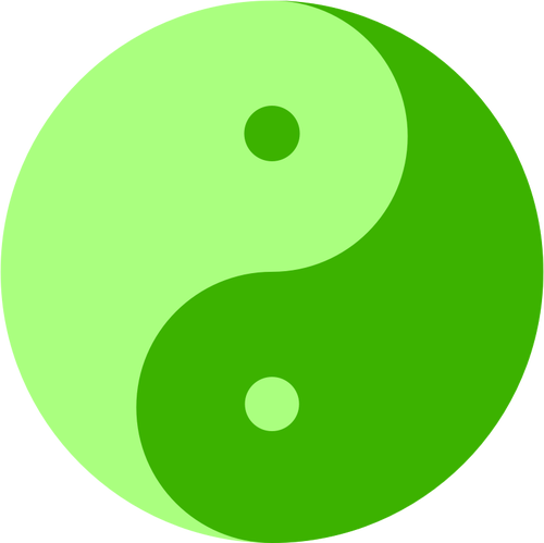 Zielony Yin i Yang